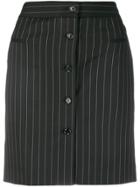 Moschino Pinstripe Mini Skirt - Black