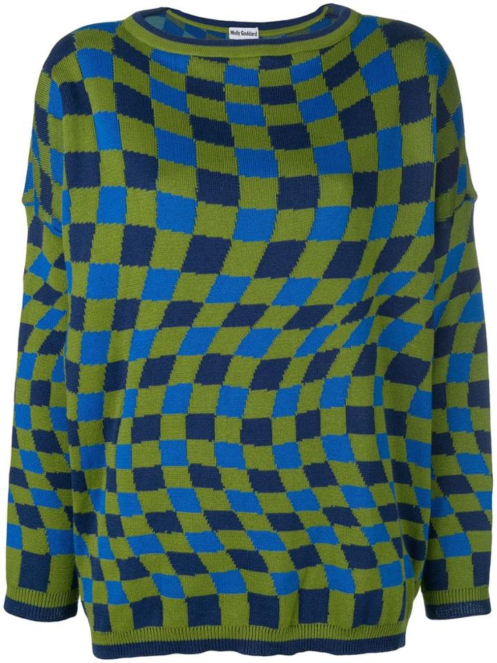Molly Goddard Optical Pattern Sweater - Blue
