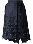 Sacai - Graphic Broderie Skirt - Women - Cotton - 1, Women's, Blue, Cotton