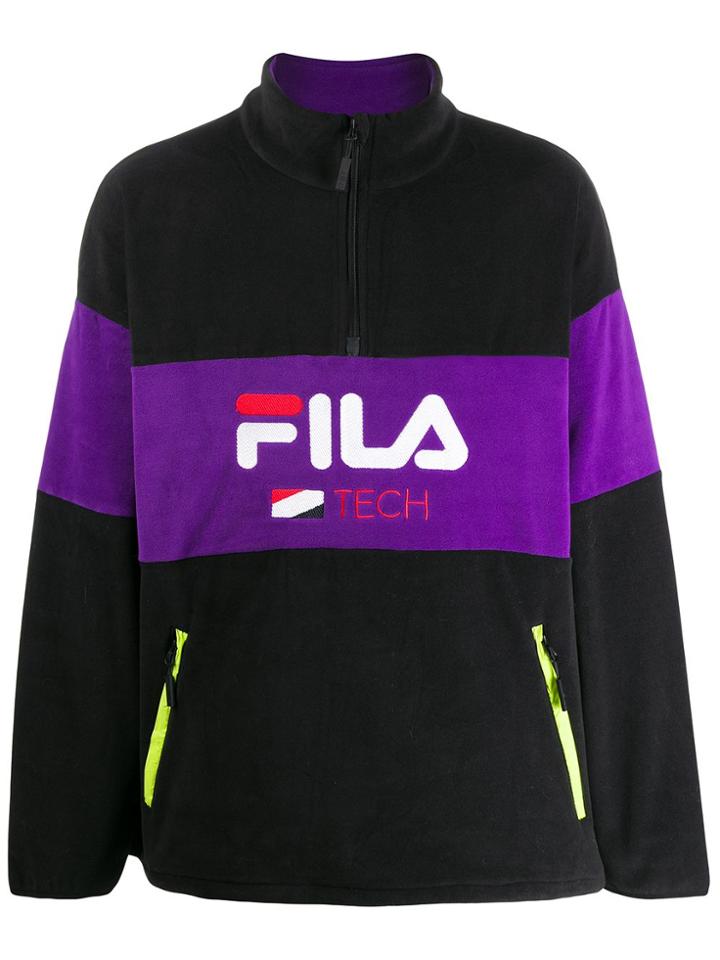Fila Reijo Half Zip Fleece Jumper - Black