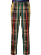 Etro Multicolur Check Pattern Cropped Trousers - Neutrals
