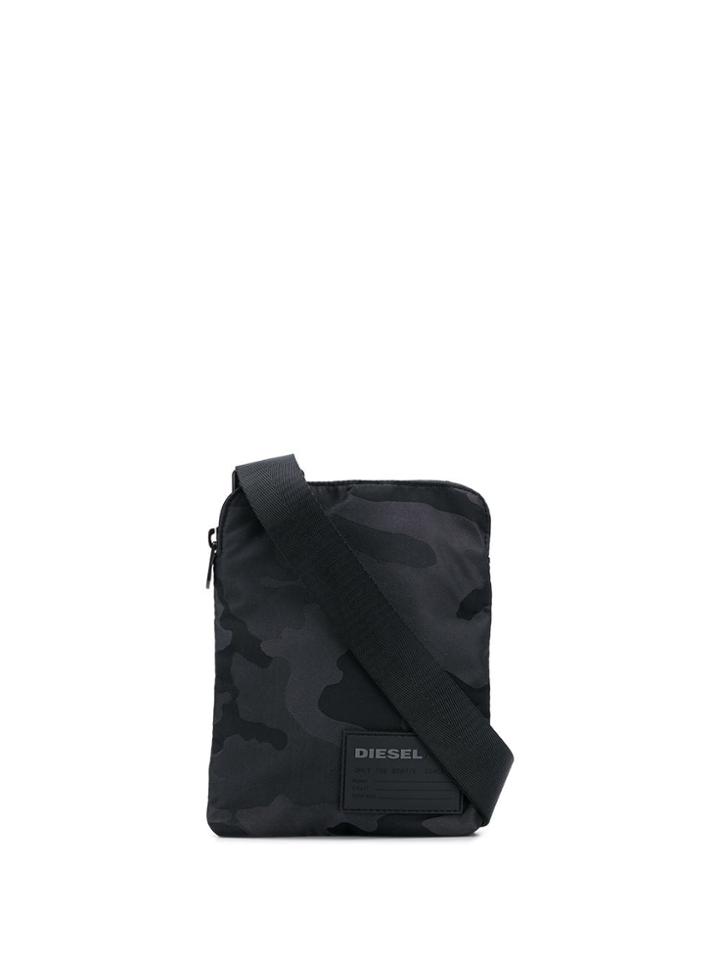 Diesel Pocket Messenger Bag - Black
