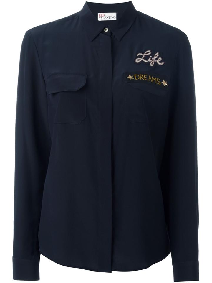 Red Valentino Flap Pockets Shirt - Blue
