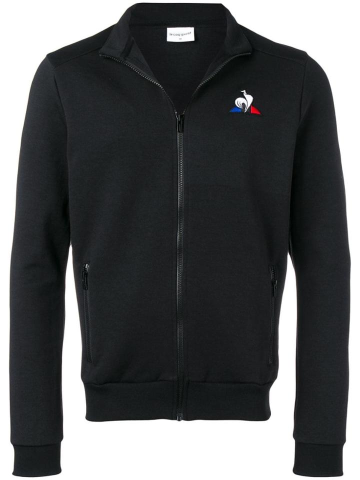 Le Coq Sportif Front Zip Sweatshirt - Black