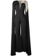 Loulou Cape Sleeves Jumpsuit - Black