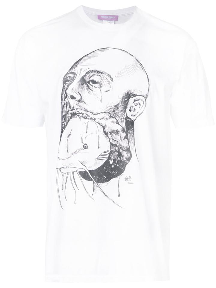 Private Policy Graphic T-shirt - White