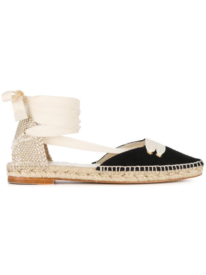 Castañer Lace-up Espadrille Pumps - Black