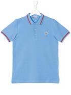 Moncler Kids - Classic Logo Polo Shirt - Kids - Cotton - 14 Yrs, Blue