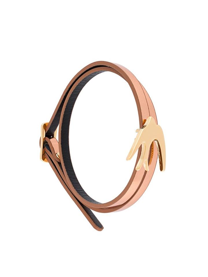 Mcq Alexander Mcqueen Mini Swallow Wrap Bracelet, Women's, Pink/purple