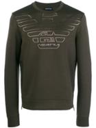 Armani Jeans Degrade Logo Sweatshirt - Green