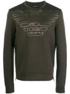 Armani Jeans Degrade Logo Sweatshirt - Green