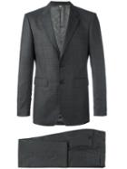 Burberry Melange Two Piece Suit, Men's, Size: 52, Grey, Wool/acetate/cupro/viscose