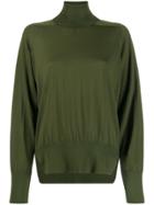 Boon The Shop Roll Neck Boxy Sweater - Green
