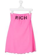 John Richmond Junior Strapless Mini Dress - Pink