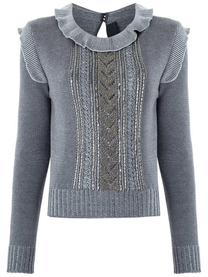 Andrea Bogosian - Knit Top - Women - Cotton/acrylic/polyamide/viscose - P, Grey, Cotton/acrylic/polyamide/viscose