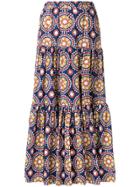 La Doublej Pattern Print Maxi Skirt - Blue