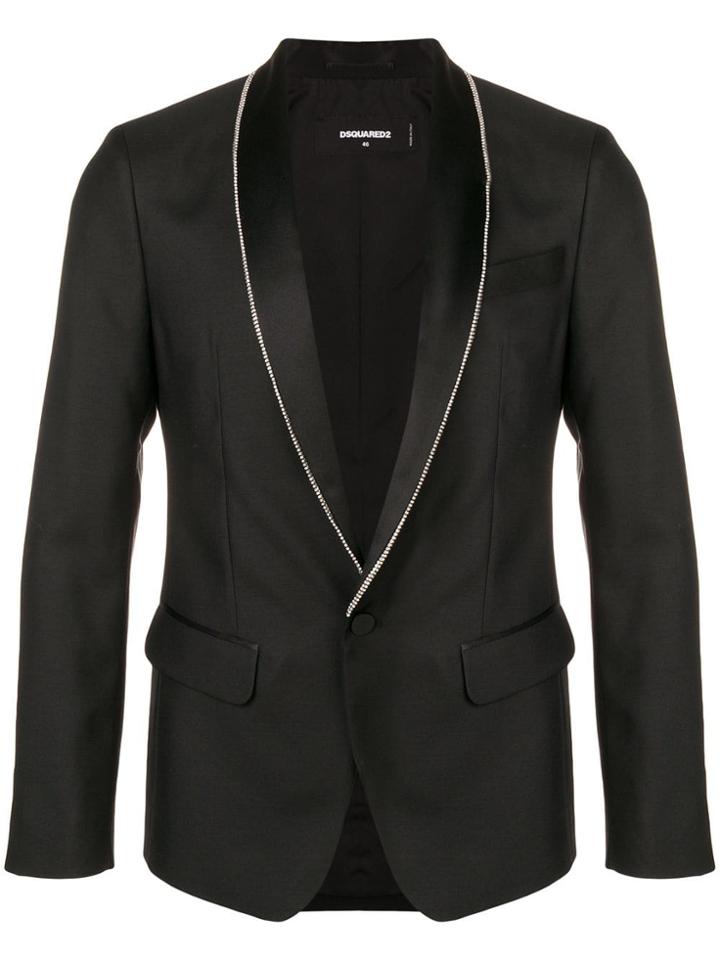 Dsquared2 Zip Lapel Blazer - Black