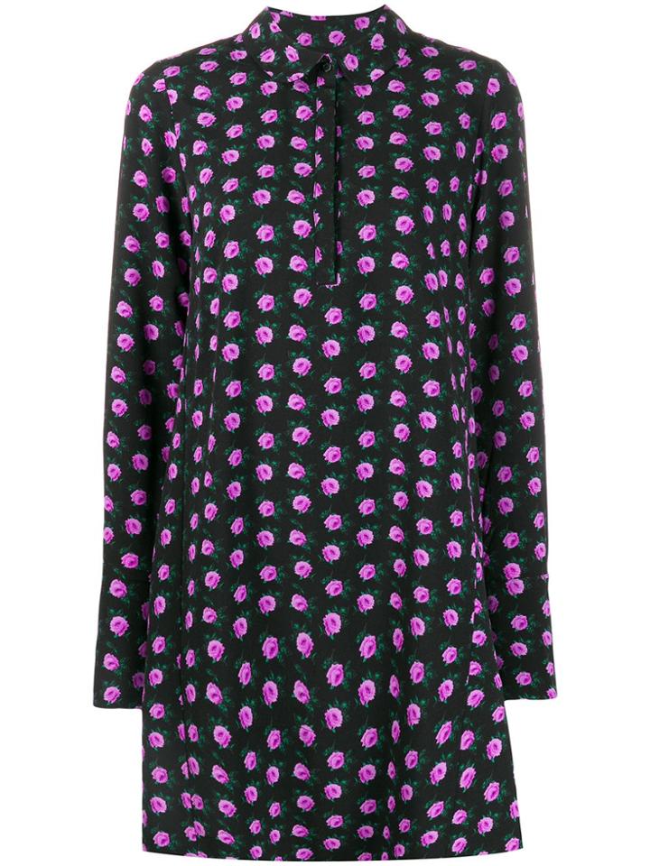 Essentiel Antwerp Floral Print Shirt Dress - Black
