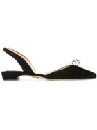 Paul Andrew 'rhea Jewel' Slingback Ballerinas - Black