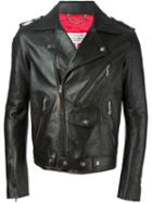 Maison Margiela Classic Biker Jacket, Men's, Size: 50, Black, Calf Leather/viscose/polyester