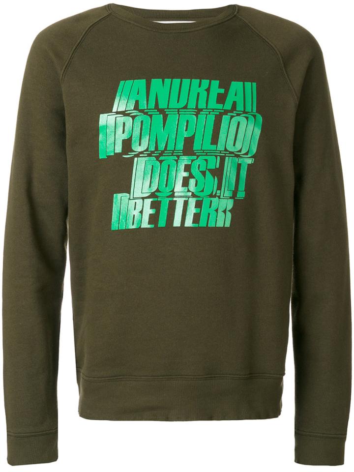 Andrea Pompilio Logo Sweatshirt - Green