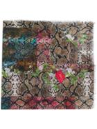 Preen By Thornton Bregazzi Monica Snakeskin Print Scarf - Multicolour