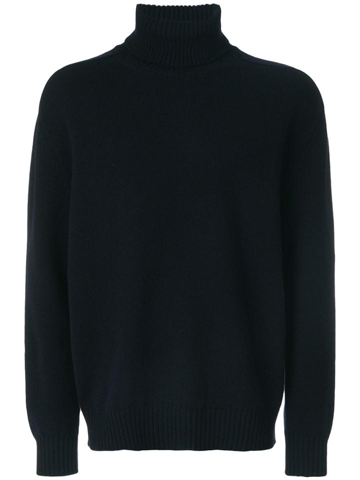 Laneus Long Sleeved Turtle Neck Jumper - Blue