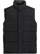 Burberry Embroidered Archive Logo Down-filled Gilet - Black