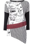 I'm Isola Marras Multi-print Knitted T-shirt, Women's, Size: Large, White, Cotton