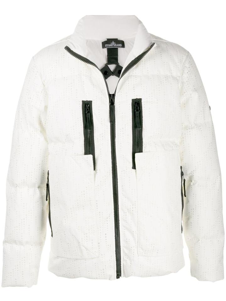 Stone Island Shadow Project Zipped Padded Jacket - White