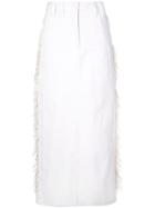 Eckhaus Latta Peak Beaded Skirt - White