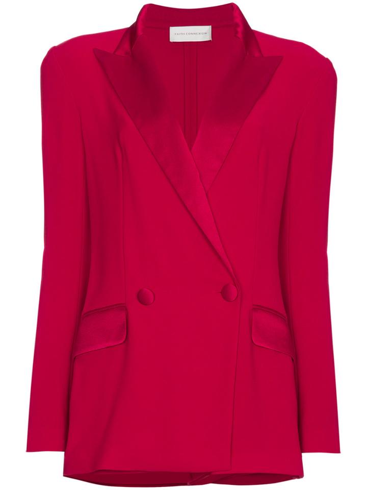 Faith Connexion Red Plunge Blazer Playsuit