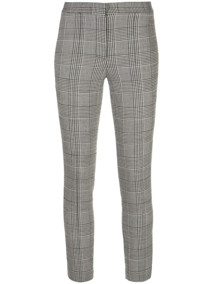 Adam Lippes Plaid Cigarette Trousers - Grey