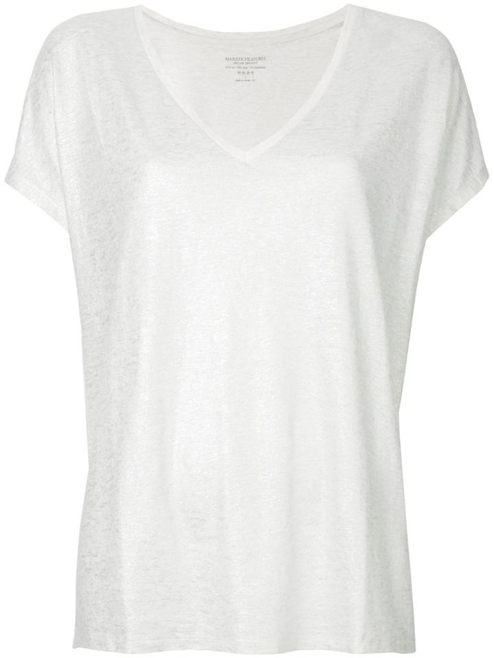Majestic Filatures Oversized V-neck T-shirt - White