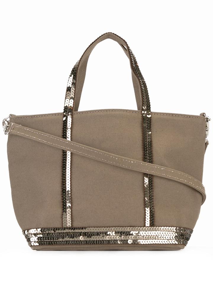 Vanessa Bruno Sequined Strap Tote, Women's, Green, Cotton/pvc