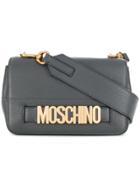 Moschino Small Lettering Flap Bag - Grey