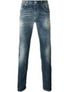Dondup Ramones Washed Jeans, Men's, Size: 32, Blue, Cotton/polyester/spandex/elastane/cotton