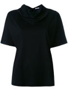 Fabiana Filippi Roll Neck T-shirt, Women's, Size: 42, Black, Silk/cotton/acetate