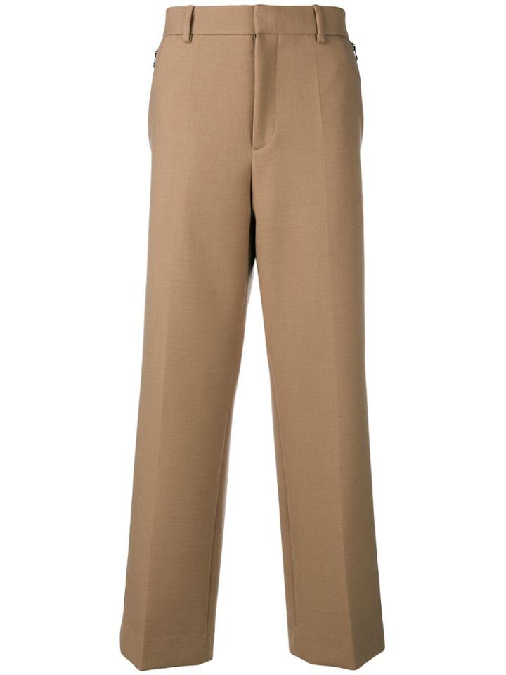 Oamc Wide-leg Pleated Trousers - Nude & Neutrals