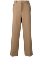 Oamc Wide-leg Pleated Trousers - Nude & Neutrals