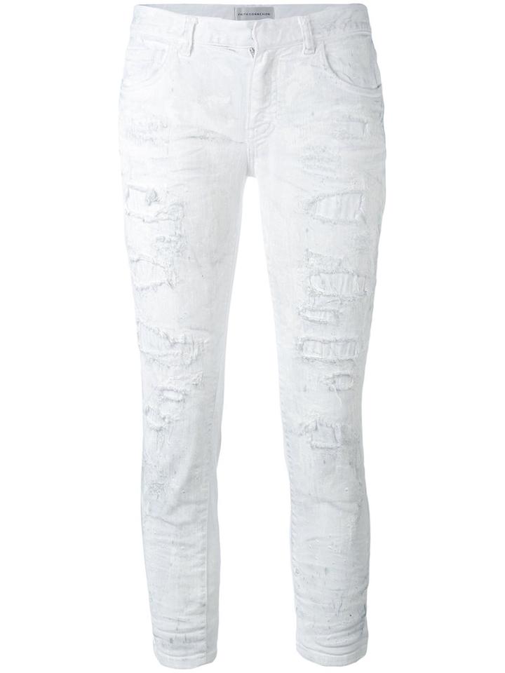 Faith Connexion - Cropped Jeans - Women - Cotton/spandex/elastane - 28, White, Cotton/spandex/elastane