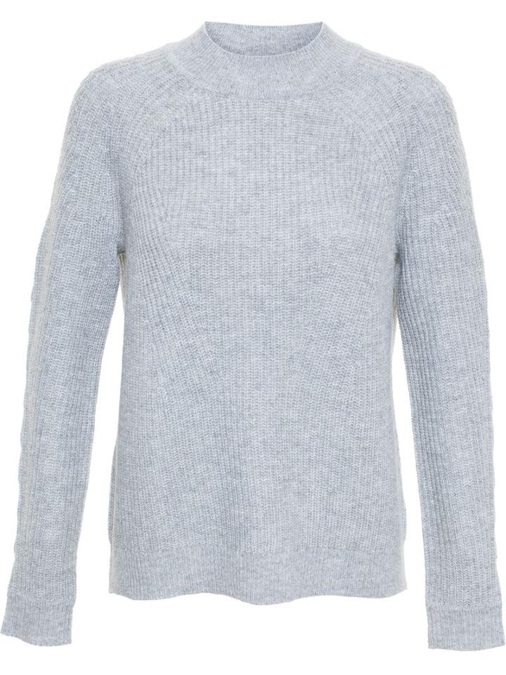 Vince Ribbed Jumper, Women's, Size: Medium, Grey, Cashmere/wool