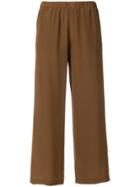Aspesi Cropped Wide Trousers - Brown