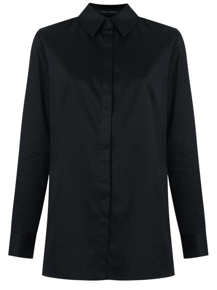 Classic Shirt - Women - Cotton - 40, Black, Cotton, Andrea Marques