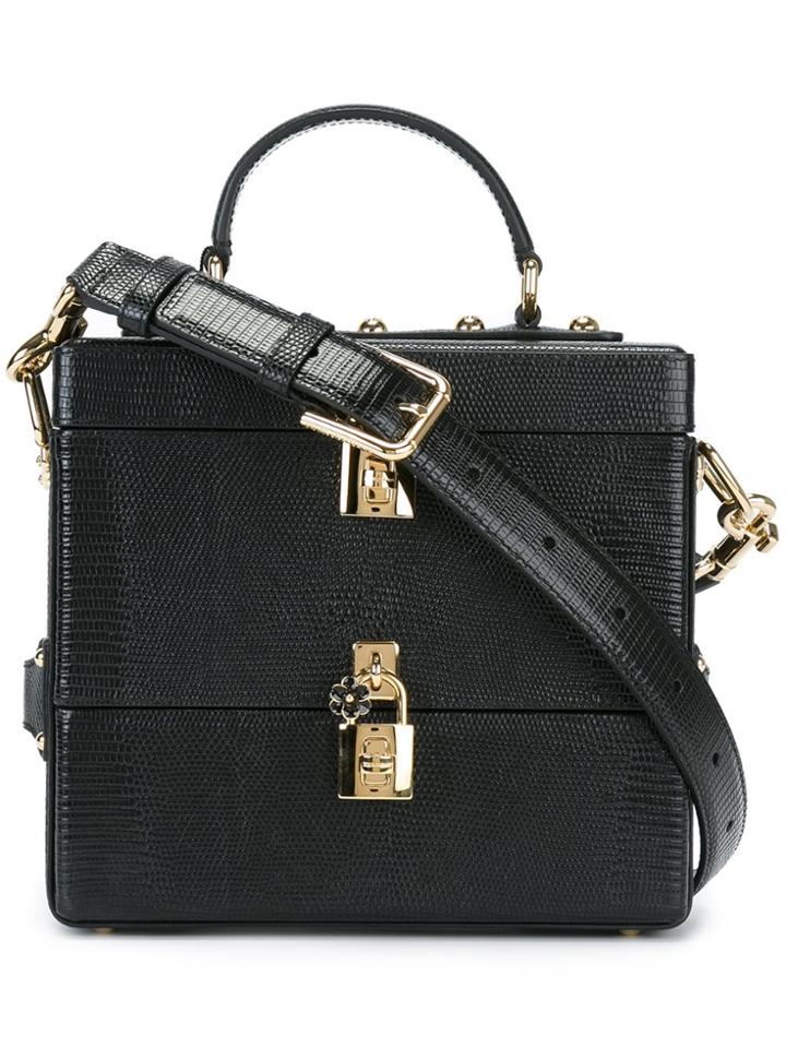 Dolce & Gabbana Double Padlock Box Bag - Black