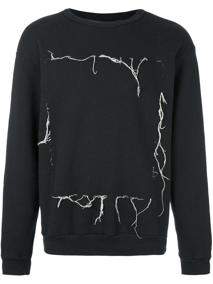 Enfants Riches Deprimes Loose Thread Sweatshirt, Adult Unisex, Size: Medium, Black, Cotton