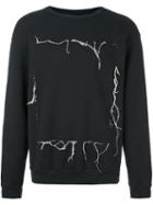 Enfants Riches Deprimes Loose Thread Sweatshirt, Adult Unisex, Size: Medium, Black, Cotton