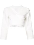 Lisa Marie Fernandez Kimono Blouse, Women's, Size: 2, White, Linen/flax