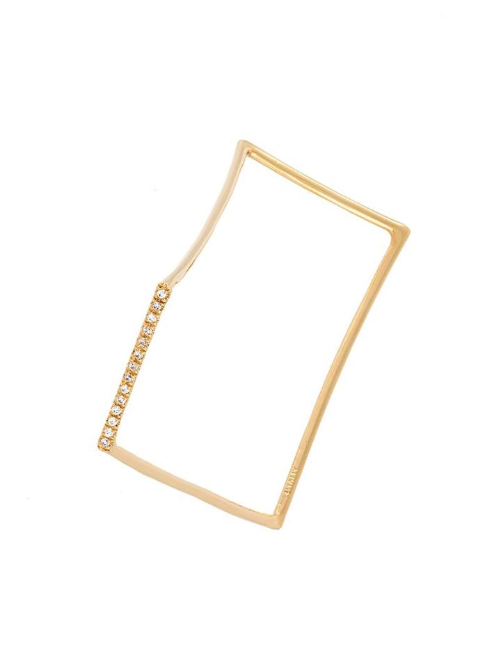 Noritamy Geometric Bangle, Women's, Metallic, Crystal/gold Plated Brass
