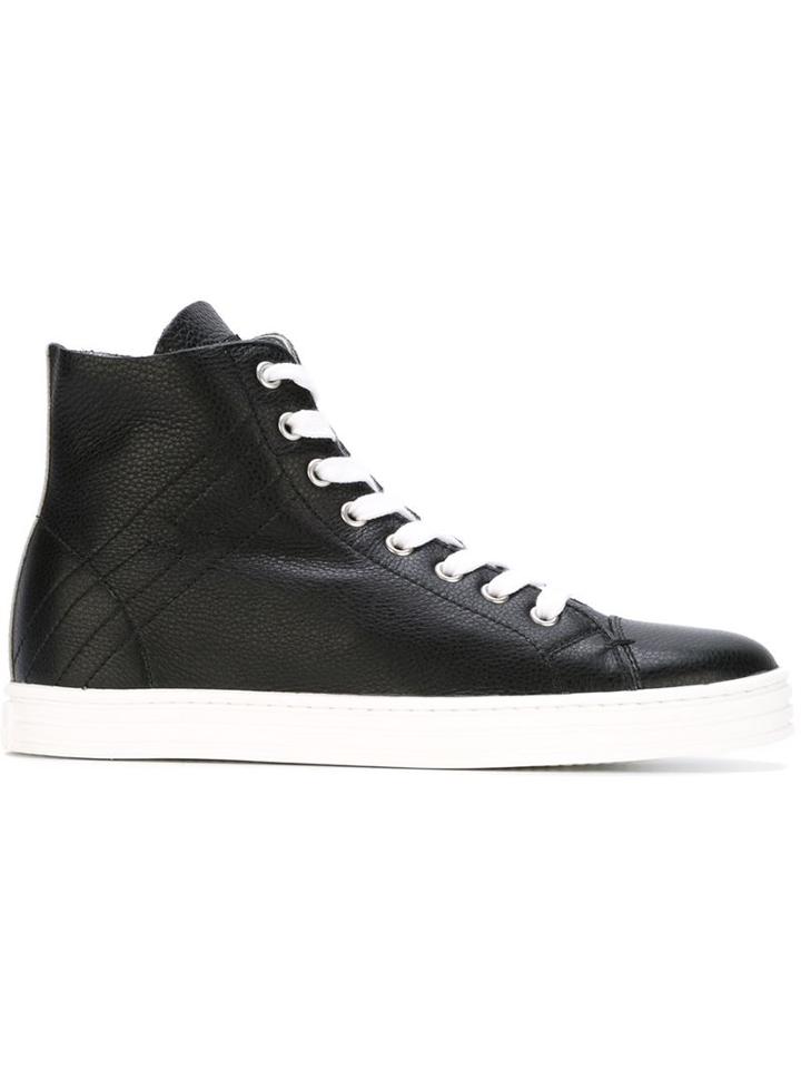 Hogan Rebel Hi-top Sneakers, Women's, Size: 36, Black, Calf Leather/leather/rubber